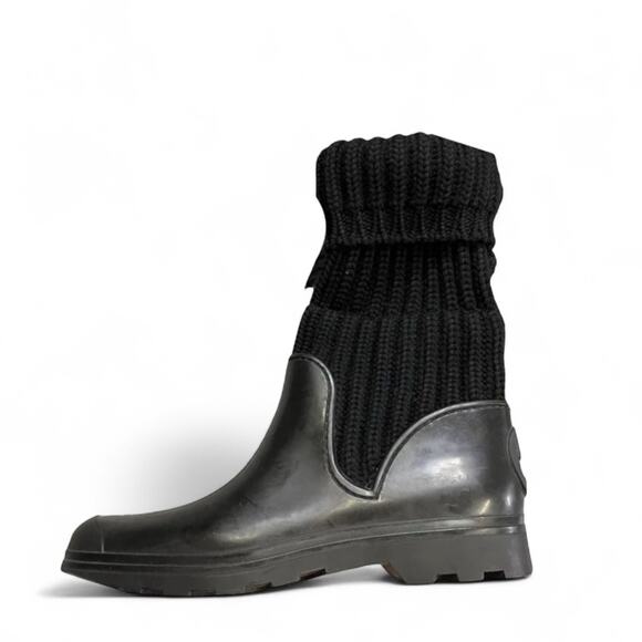 Gucci Aspen Lug Sole Wool Rubber Boots Black | Vintage 2000s - Picture 3 of 13